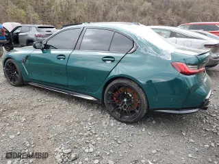 2024 BMW M3 Competition xDrive with VIN WBS43AY08RFT62048, listed as a Copart auction lot 53604915 with 9,412 mi miles and Salvage Title. Bid and sale history available at carsss.com. Image 2.
