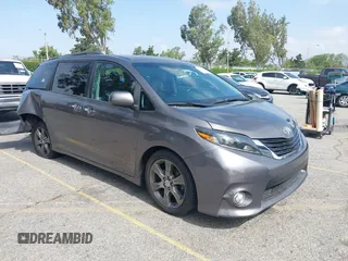 2015 Toyota Sienna SE with VIN 5TDXK3DCXFS680767, listed as a IAAI auction lot 42237107 with 105,912 mi miles and . Bid and sale history available at DreamBid. Image 1.