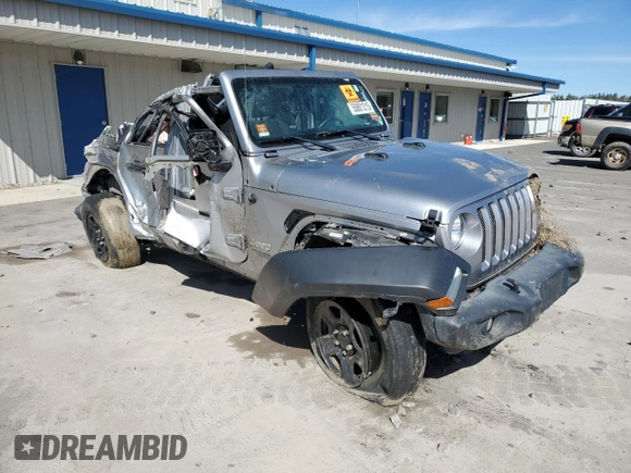 2020 Jeep Wrangler Unlimited Sport with VIN 1C4HJXDN9LW155470, listed as a Copart auction lot 50801215 with Not provided miles and Salvage title. Bid and sale history available at DreamBid. Image 4.