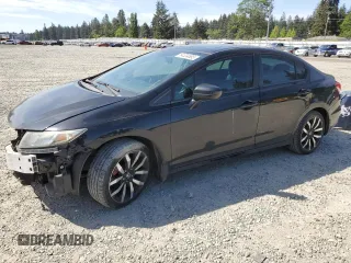 2014 Honda Civic EX-L with VIN 19XFB2F95EE054849, listed as a Copart auction lot 54334865 with 111,875 mi miles and Salvage Title. Bid and sale history available at DreamBid. Image 1.