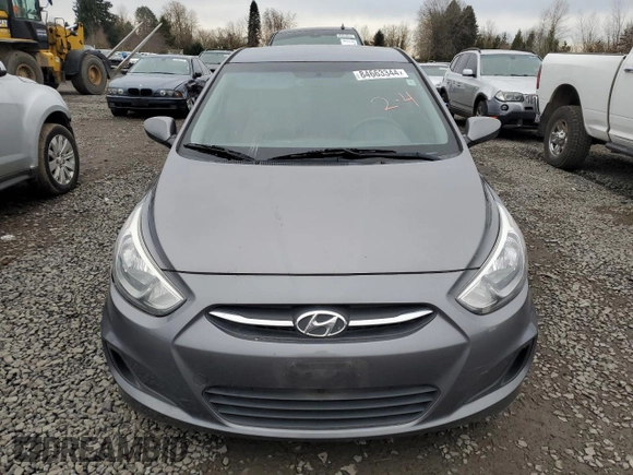 2015 Hyundai Accent GLS with VIN KMHCT4AEXFU817530, listed as a Copart auction lot 84663344 with 125,410 mi miles and Salvage Title. Bid and sale history available at carsss.com. Image 5.