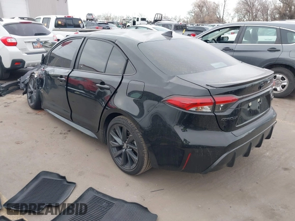 2024 Toyota Corolla XSE with VIN 5YFT4MCE9RP211426, listed as a IAAI auction lot 41409313 with 2,562 mi miles. Bid and sale history available at carsss.com. Image 3.