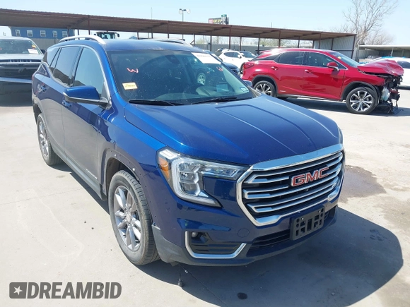 2022 GMC Terrain SLT with VIN 3GKALVEV0NL183265, listed as a IAAI auction lot 41826535 with 93,854 mi miles and . Bid and sale history available at DreamBid. Image 1.