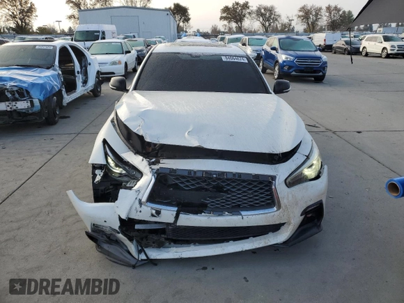 2019 Infiniti Q50 RED SPORT 400 with VIN JN1FV7AP3KM760311, listed as a Copart auction lot 84064674 with 47,397 mi miles and Salvage Title. Bid and sale history available at carsss.com. Image 5.
