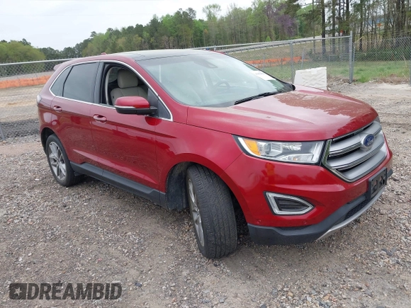 2016 Ford Edge Titanium with VIN 2FMPK4K81GBC29634, listed as a IAAI auction lot 41951816 with 58,400 mi miles. Bid and sale history available at carsss.com. Image 1.