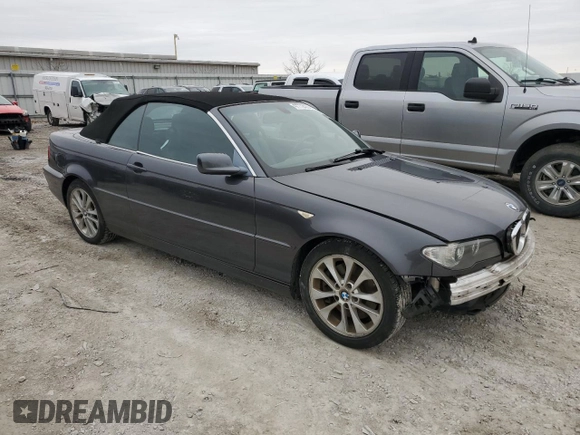 2006 BMW 3 Series 330Ci with VIN WBABW534X6PZ40256, listed as a Copart auction lot 47772435 with 122,180 mi miles and Salvage Title. Bid and sale history available at carsss.com. Image 4.