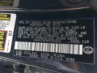 2023 Lexus ES 350 with VIN 58ACZ1B14PU155933, listed as a IAAI auction lot 42044291 with 13,436 mi miles and . Bid and sale history available at DreamBid. Image 9.
