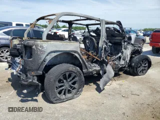 2022 Jeep Wrangler Unlimited Sahara with VIN 1C4JJXP65NW280930, listed as a Copart auction lot 61955025 with Not provided miles and Non repairable. Bid and sale history available at DreamBid. Image 3.