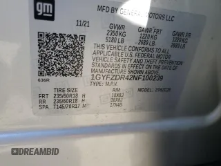 2022 Cadillac XT4 AWD Premium Luxury with VIN 1GYFZDR42NF100239, listed as a Copart auction lot 80175144 with 48,088 mi miles and Salvage Title. Bid and sale history available at carsss.com. Image 13.
