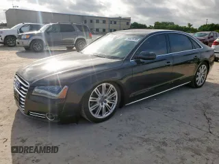 2013 Audi A8 4.0L with VIN WAUR2AFD6DN030756, listed as a Copart auction lot 59629795 with 145,553 mi miles and Salvage title. Bid and sale history available at DreamBid. Image 1.