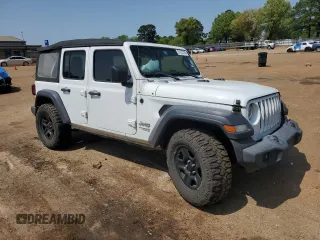 2019 Jeep Wrangler Unlimited Sport Altitude with VIN 1C4HJXDG5KW629768, listed as a Copart auction lot 51222705 with 197,882 mi miles and Salvage title. Bid and sale history available at DreamBid. Image 4.