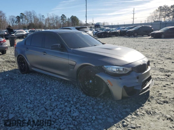 2017 BMW M3 with VIN WBS8M9C59H5G84527, listed as a Copart auction lot 41080544 with 77,604 mi miles. Bid and sale history available at carsss.com. Image 4.