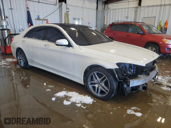 2020 Mercedes-Benz S with VIN W1KUG8GB6LA556031, listed as a Copart auction lot 45177125 with 53,593 mi miles and Salvage Title. Bid and sale history available at DreamBid. Image 4.
