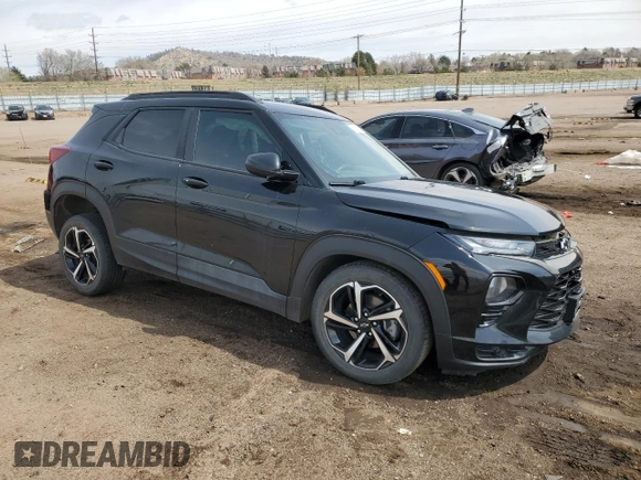 2022 Chevrolet TrailBlazer RS with VIN KL79MUSL5NB117897, listed as a Copart auction lot 51326855 with 42,125 mi miles and Salvage Title. Bid and sale history available at DreamBid. Image 4.