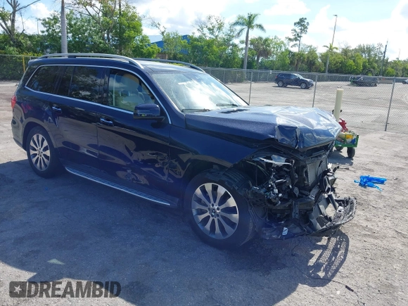 2019 Mercedes-Benz GLS 450 with VIN 4JGDF6EE7KB229169, listed as a IAAI auction lot 42558733 with 21,477 mi miles and . Bid and sale history available at DreamBid. Image 1.