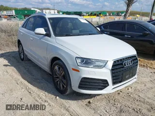 2018 Audi Q3 Premium with VIN WA1BCCFS6JR010047, listed as a IAAI auction lot 41795209 with 99,609 mi miles. Bid and sale history available at carsss.com. Image 1.