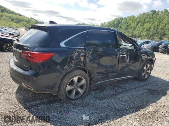 2014 Acura MDX with VIN 5FRYD4H22EB011268, listed as a Copart auction lot 55961295 with 203,478 mi miles and Salvage title. Bid and sale history available at DreamBid. Image 3.