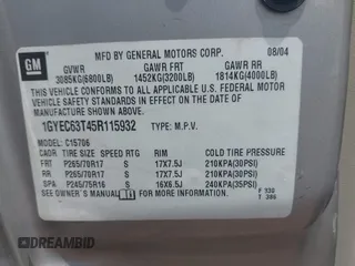 2005 Cadillac Escalade with VIN 1GYEC63T45R115932, listed as a IAAI auction lot 42756514 with 373,014 mi miles and . Bid and sale history available at DreamBid. Image 9.