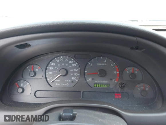 2002 Ford Mustang Standard with VIN 1FAFP40452F150630, listed as a IAAI auction lot 41987802 with 236,866 mi miles. Bid and sale history available at carsss.com. Image 7.