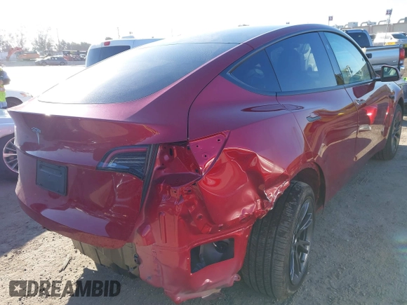 2025 Tesla Model Y Long Range with VIN 7SAYGDED8SF223993, listed as a IAAI auction lot 41743146 with 4,866 mi miles and . Bid and sale history available at DreamBid. Image 6.