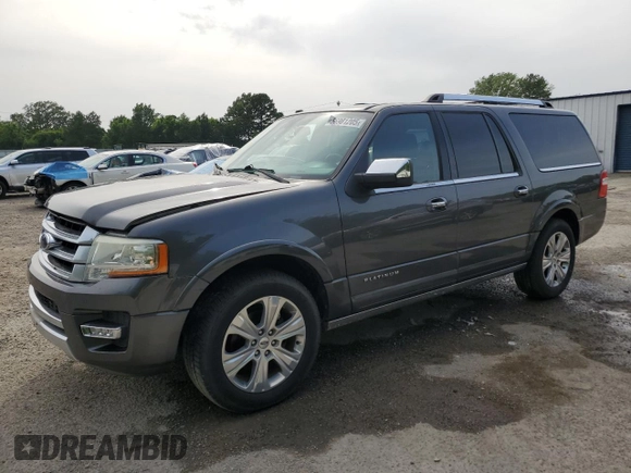 2016 Ford Expedition Max Platinum z VIN 1FMJK1LT3GEF31194, wystawiony jako Copart lot #56981205 z przebiegiem 177 471 mil mil oraz Czysty tytuł • Clean title. Historia ofert i sprzedaży dostępna na DreamBid. Obrazek 1.