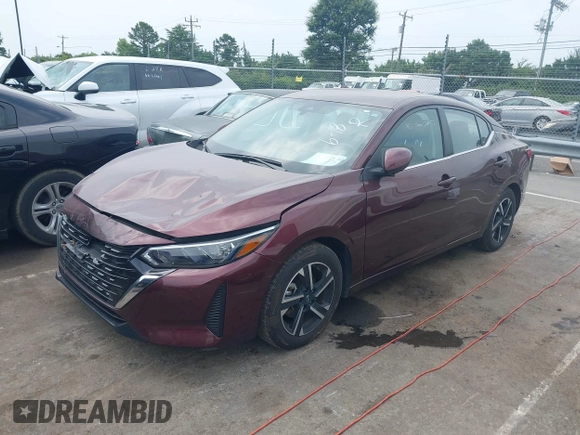 2024 Nissan Sentra SV with VIN 3N1AB8CV3RY221229, listed as a IAAI auction lot 42666353 with 43,574 mi miles and . Bid and sale history available at DreamBid. Image 2.