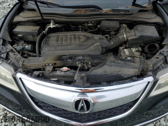2015 Acura MDX Tech Pkg with VIN 5FRYD3H46FB002750, listed as a Copart auction lot 48331165 with 128,015 mi miles and Salvage Title. Bid and sale history available at carsss.com. Image 12.