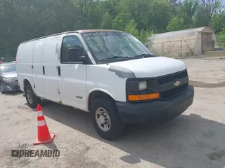 2006 Chevrolet Express Cargo with VIN 1GCHG35U561229823, listed as a IAAI auction lot 42231382 with 344,771 mi miles and . Bid and sale history available at DreamBid. Image 1.