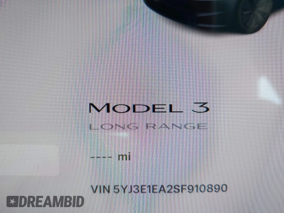 2025 Tesla Model 3 Long Range with VIN 5YJ3E1EA2SF910890, listed as a IAAI auction lot 41791583 with Not Provided miles and . Bid and sale history available at DreamBid. Image 14.