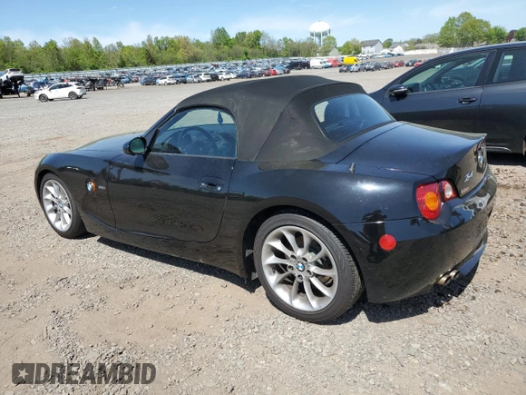 2003 BMW Z4 2.5i with VIN 4USBT33443LS46515, listed as a Copart auction lot 54763745 with Not provided miles and Salvage title. Bid and sale history available at DreamBid. Image 2.