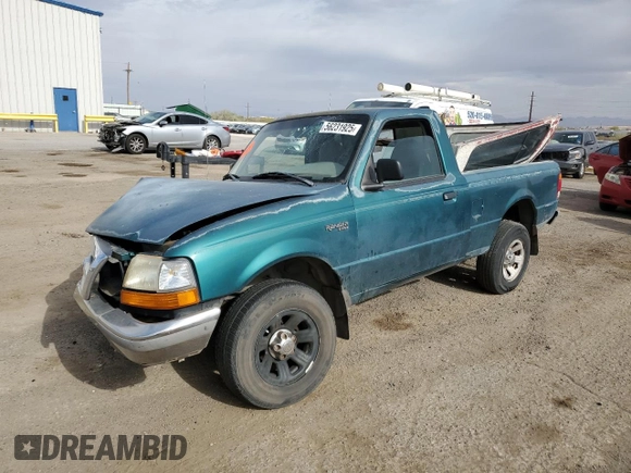 1998 Ford Ranger XL with VIN 1FTYR10C6WUC52233, listed as a Copart auction lot 56231925 with 198,687 mi miles and Salvage title. Bid and sale history available at DreamBid. Image 1.