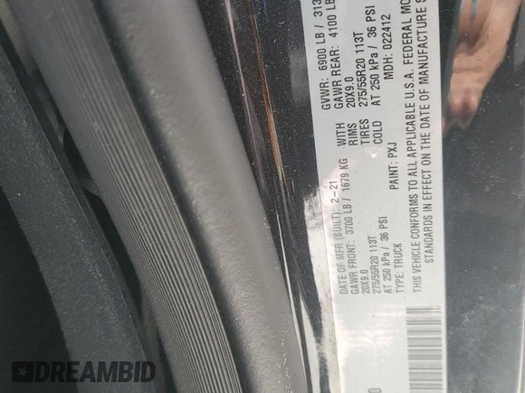 2021 Ram 1500 Lone Star with VIN 1C6RREFT2MN660620, listed as a Copart auction lot 49831035 with 49,276 mi miles and Salvage title. Bid and sale history available at DreamBid. Image 12.