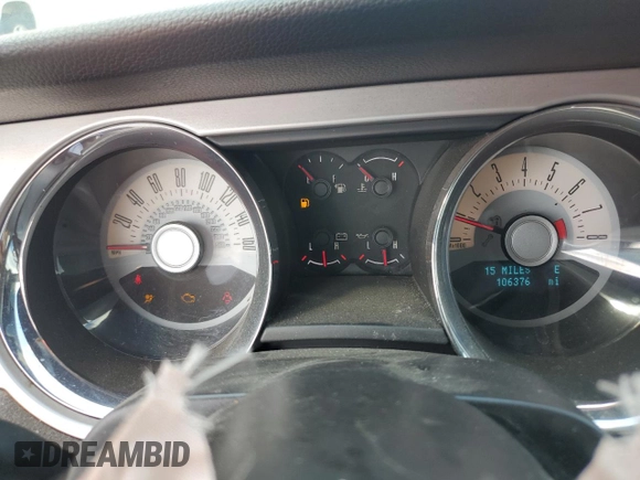 2012 Ford Mustang Premium with VIN 1ZVBP8AM1C5263638, listed as a Copart auction lot 55148875 with 106,376 mi miles and Salvage title. Bid and sale history available at DreamBid. Image 9.