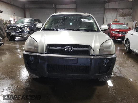 2007 Hyundai Tucson SE with VIN KM8JN12D77U589932, listed as a Copart auction lot 76968704 with 76,996 mi miles and Salvage Title. Bid and sale history available at carsss.com. Image 5.