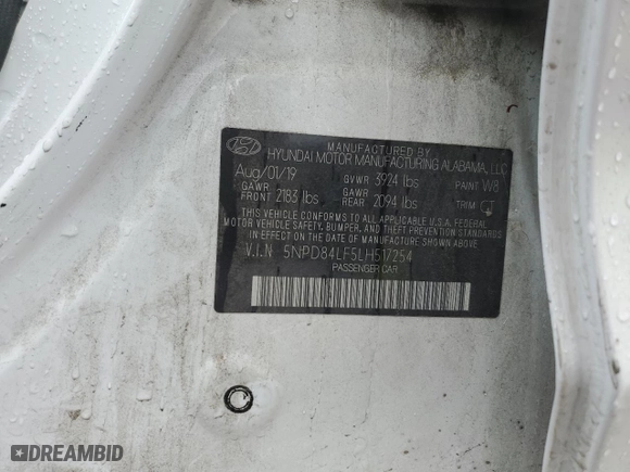 2020 Hyundai Elantra SEL with VIN 5NPD84LF5LH517254, listed as a Copart auction lot 47880635 with 140,407 mi miles and Salvage Title. Bid and sale history available at carsss.com. Image 13.