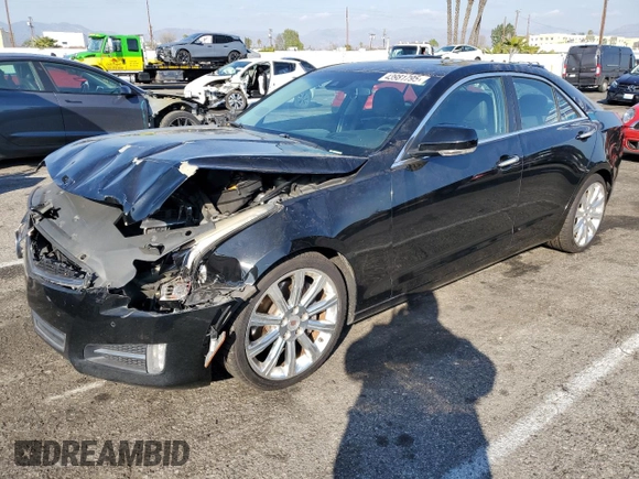 2014 Cadillac ATS Premium with VIN 1G6AE5SX3E0164026, listed as a Copart auction lot 43981795 with 126,148 mi miles and Salvage Title. Bid and sale history available at carsss.com. Image 1.