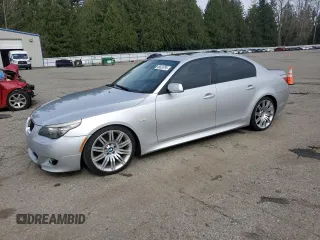 2008 BMW 5 Series 550i with VIN WBANW53558CT52250, listed as a Copart auction lot 48826795 with 166,074 mi miles and Clean Title. Bid and sale history available at carsss.com. Image 1.