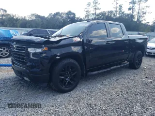 2022 Chevrolet Silverado 1500 RST with VIN 1GCUDEET5NZ604636, listed as a Copart auction lot 74376334 with 18,705 mi miles and Salvage Title. Bid and sale history available at DreamBid. Image 1.