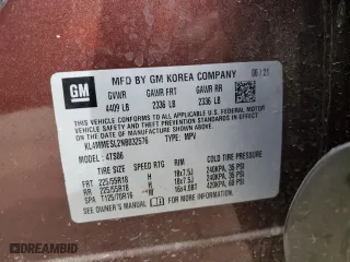 2022 Buick Encore GX Select with VIN KL4MMESL2NB032576, listed as a Copart auction lot 80782214 with 36,263 mi miles and Salvage Title. Bid and sale history available at carsss.com. Image 13.