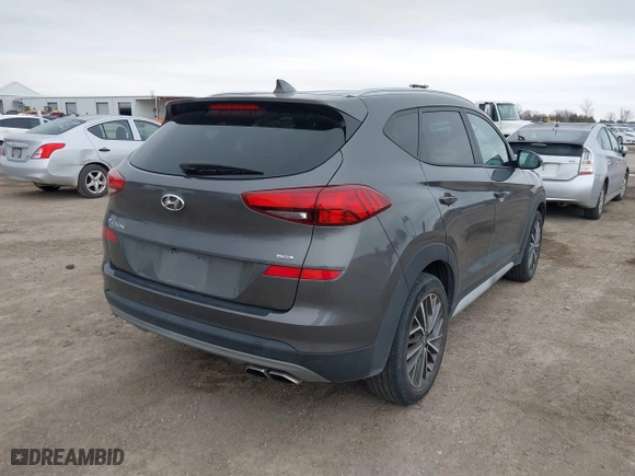 2020 Hyundai Tucson SEL with VIN KM8J3CAL2LU210310, listed as a IAAI auction lot 41593366 with 52,653 mi miles. Bid and sale history available at carsss.com. Image 4.