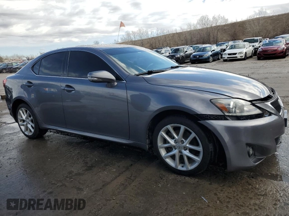 2012 Lexus IS 250 with VIN JTHCF5C29C5056580, listed as a Copart auction lot 47550255 with 116,140 mi miles and Salvage Title. Bid and sale history available at DreamBid. Image 4.