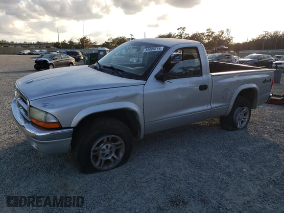 2003 Dodge Dakota with VIN 1D7GG16X33S130101, listed as a Copart auction lot 85999314 with 221,292 mi miles and Salvage Title. Bid and sale history available at carsss.com. Image 1.