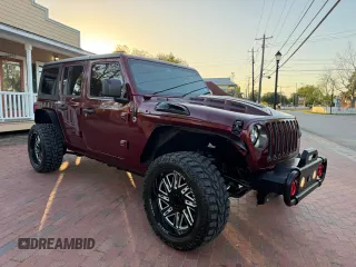 2021 Jeep Wrangler Unlimited Willys with VIN 1C4HJXDNXMW680247, listed as a Copart auction lot 53212735 with 77,407 mi miles and Clean Title. Bid and sale history available at DreamBid. Image 1.