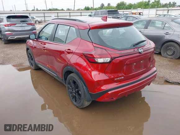 2023 Nissan Kicks SR with VIN 3N1CP5DV7PL537881, listed as a IAAI auction lot 42127180 with 49,839 mi miles. Bid and sale history available at carsss.com. Image 3.