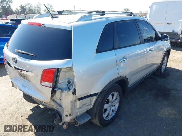2013 Kia Sorento LX with VIN 5XYKT4A6XDG356336, listed as a IAAI auction lot 42503679 with 236,752 mi miles and . Bid and sale history available at DreamBid. Image 4.