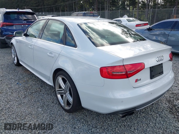 2015 Audi S4 Premium Plus with VIN WAUBGAFL3FA011392, listed as a IAAI auction lot 42082229 with 103,007 mi miles. Bid and sale history available at carsss.com. Image 3.