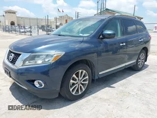 2015 Nissan Pathfinder SV with VIN 5N1AR2MNXFC676213, listed as a IAAI auction lot 42521533 with 91,837 mi miles and . Bid and sale history available at DreamBid. Image 17.