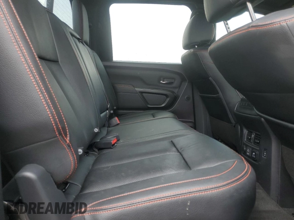 2024 Nissan Titan Pro-4X with VIN 1N6AA1ED7RN106896, listed as a Copart auction lot 55622215 with 16,155 mi miles and Salvage title. Bid and sale history available at DreamBid. Image 10.