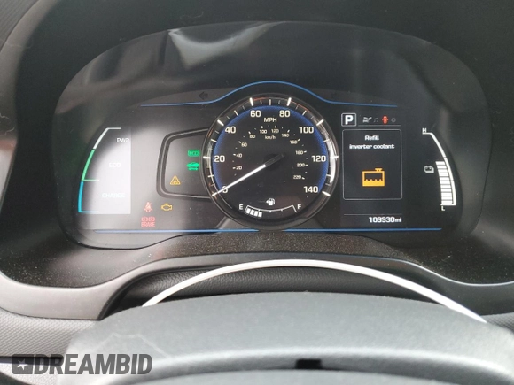 2019 Hyundai Ioniq Blue z VIN KMHC65LC7KU120304, wystawiony jako Copart lot #51005774 z przebiegiem 109 930 mil mil oraz Szkoda całkowita • Salvage title. Historia ofert i sprzedaży dostępna na DreamBid. Obrazek 9.