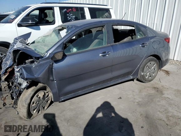 2020 Kia Rio S with VIN 3KPA24AD9LE284537, listed as a Copart auction lot 74033824 with 0 mi miles and Salvage Title. Bid and sale history available at carsss.com. Image 1.